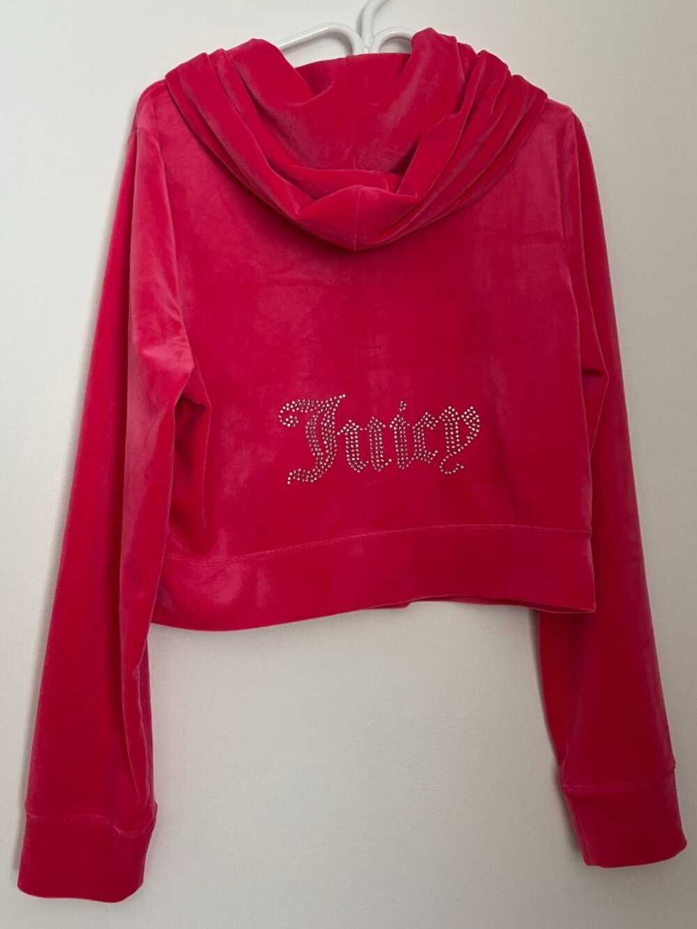 NWT Juicy Couture Hot Pink Velour Zip-Up Hoodie – Size XL
